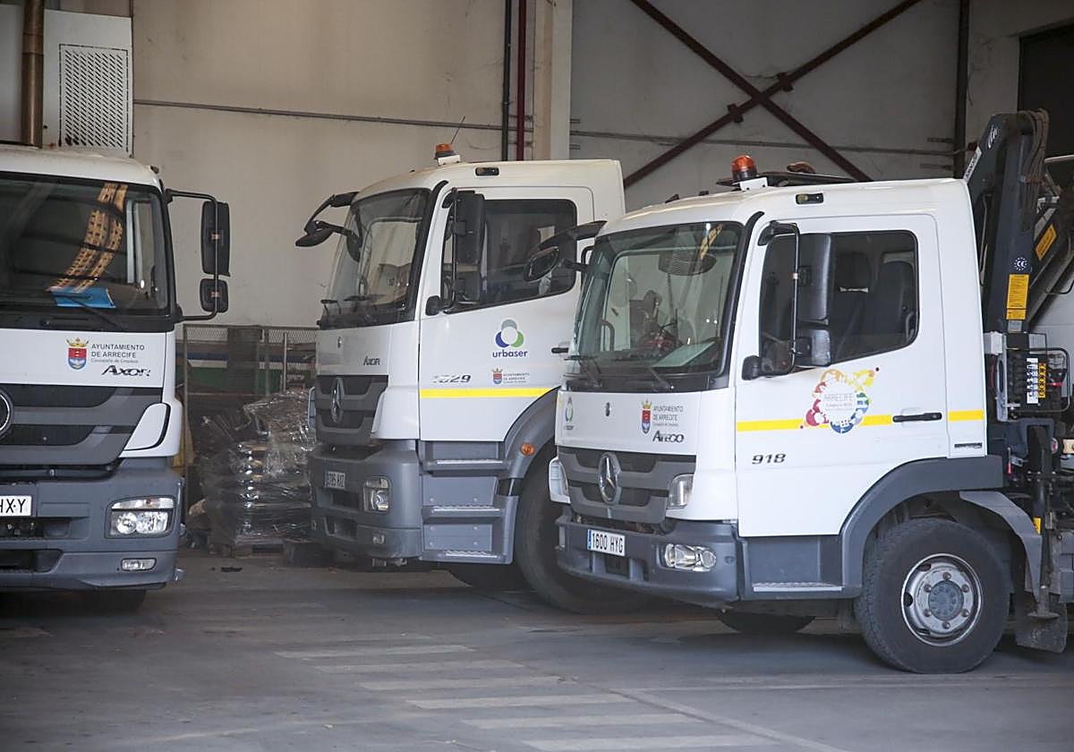 Camiones de recogida de basura de Urbaser para la capital.