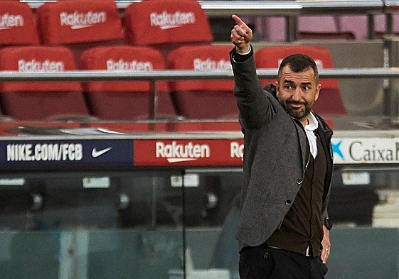 Diego Martínez, en el Camp Nou.