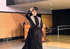 José Carlos Campos, durante la presentación del montaje que interpreta y cuya dramaturgia dirige.