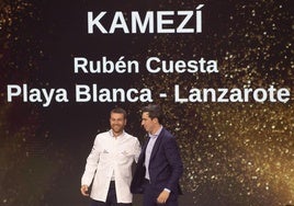 Rubén Cuesta tras ganar su Estrella Michelín.