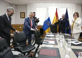 Imagen de la comisión bilateral Canarias-Estado celebrada en abril.