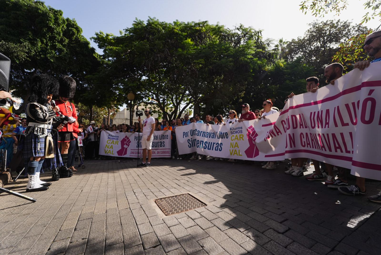 Concentración en favor del carnaval