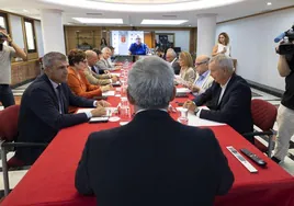 Imagen de archivo de una de las reuniones del Pacto Migratorio de Canarias.