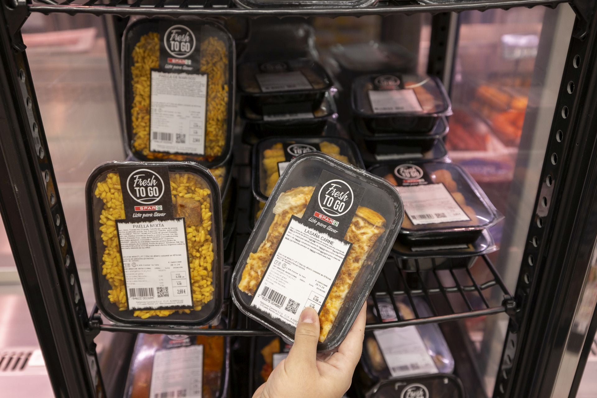 Algunos de los platos preparados en uno de los supermercados SPAR en Gran Canaria.