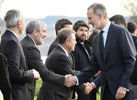 El presidente de Canarias, Fernando Clavijo, junto al rey Felipe VI.