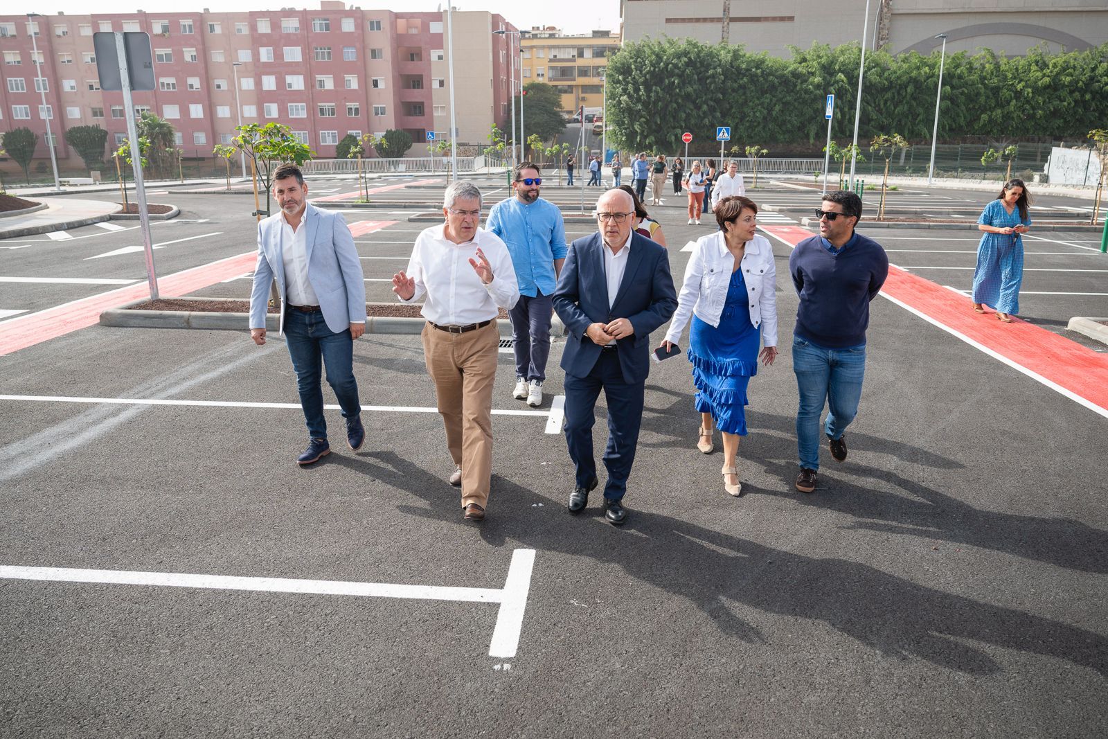 Un momento de la visita.