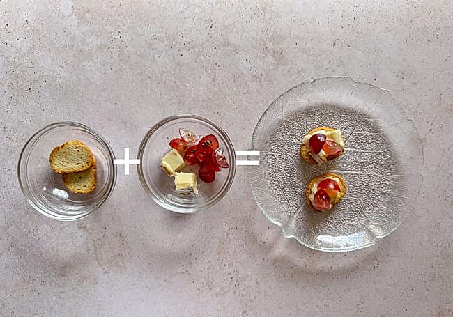 Tosta de queso Flor de Guía y uvas (o higos)