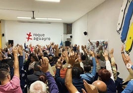 Asamblea celebrada en la noche de este jueves en Agüimes.