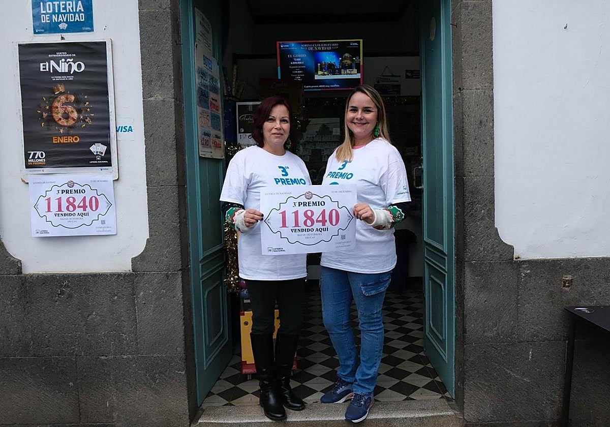 Las administradoras del Bazar Ferrera de Arucas.