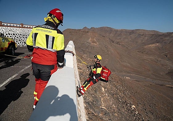 Prácticas en el faro de la Entallada, en Las Playitas, en el municipio de Tuineje.