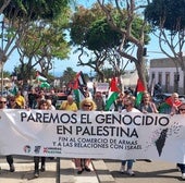 Cientos de personas se manifiestan en Gran Canaria en apoyo a Palestina