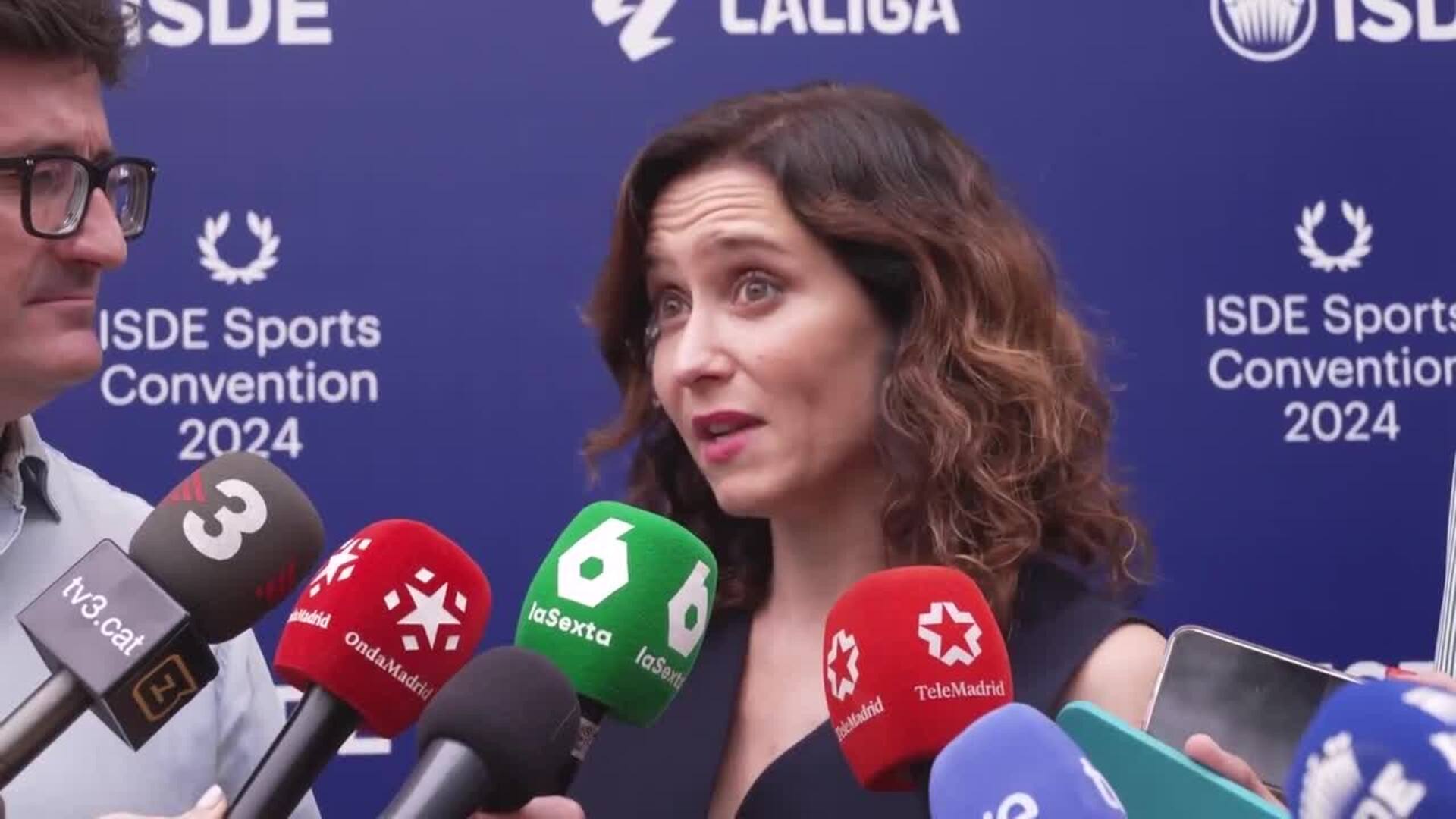 Ayuso dice que Sánchez "lleva palmando elecciones desde hace años"