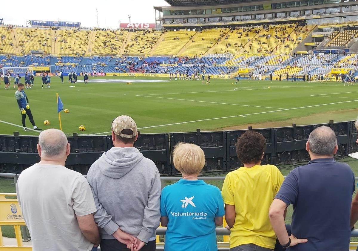 Grada Solidaria de la Fundación la Caixa en el Estadio de Gran Canaria.