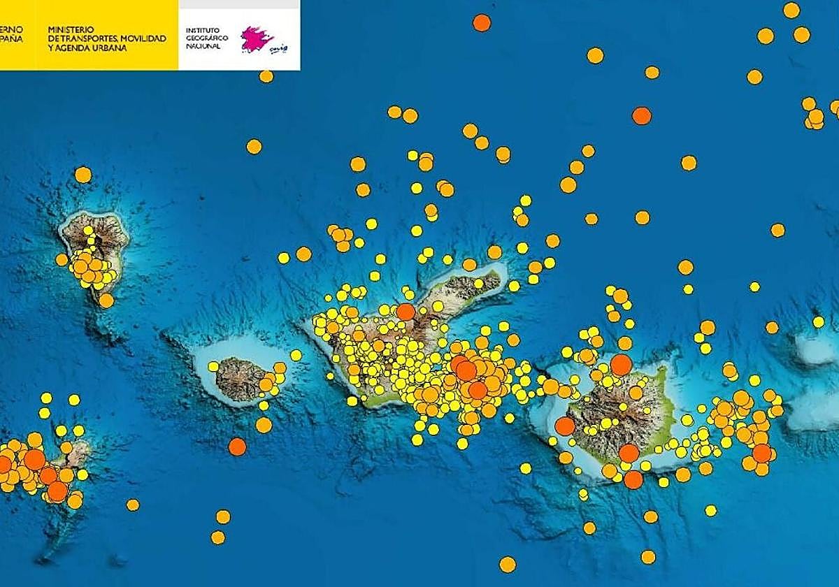 Canarias suma 1.600 terremotos en 2024, un tercio en el volcán de Enmedio