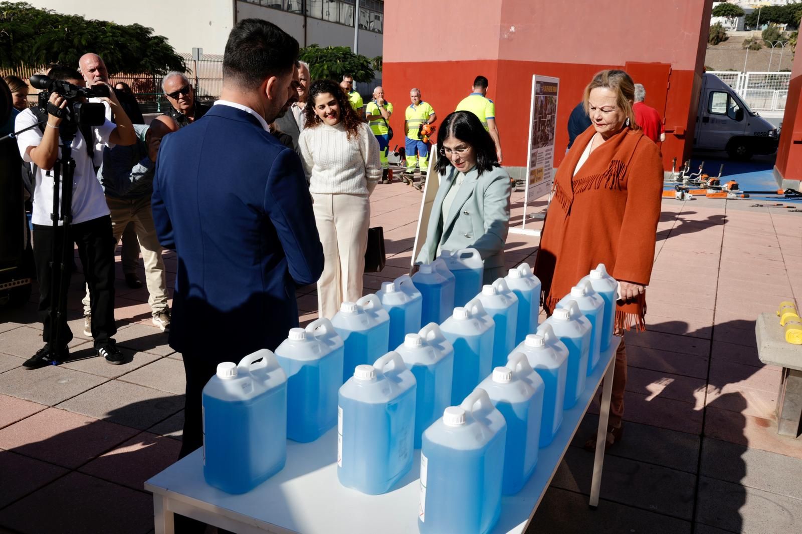 Las imágenes de la presentación de Carolina Darias de la tercera fase del Plan de Higiene Urbana