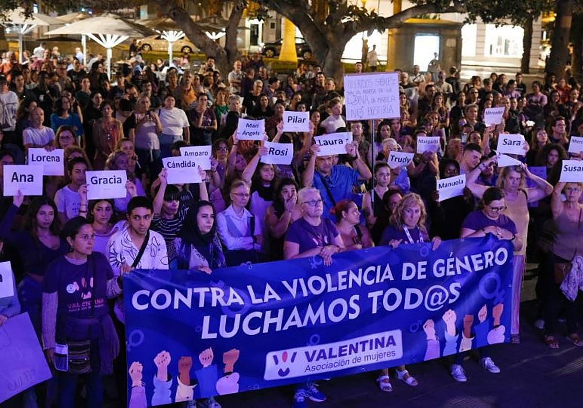 Imagen tomada durante la última manifestación contra la violencia machista del 25N en la capital grancanaria.