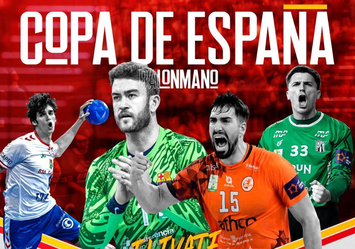 Cartel de la Copa de España de Balonmano que se celebrará en Lanzarote.