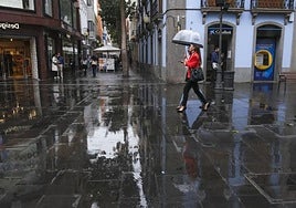 Episodio de lluvia en la capital grancanaria.