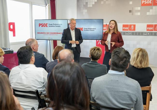 Imagen de la reunión de los diputados socialistas en Lanzarote.