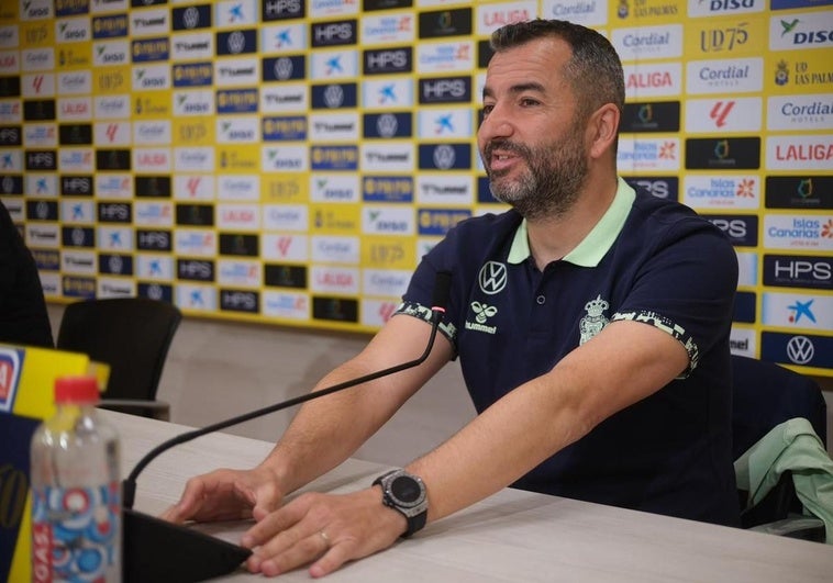 Diego Martínez, durante la rueda de prensa.