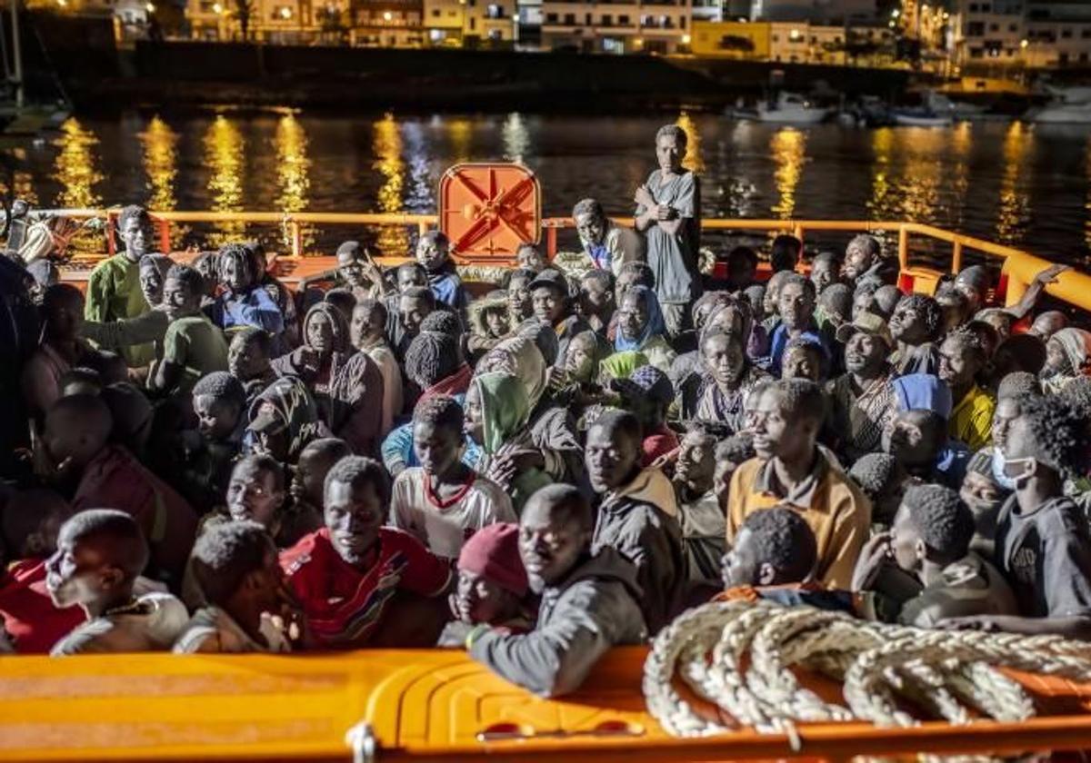 Imagen de archivo del rescate de migrantes en El Hierro.