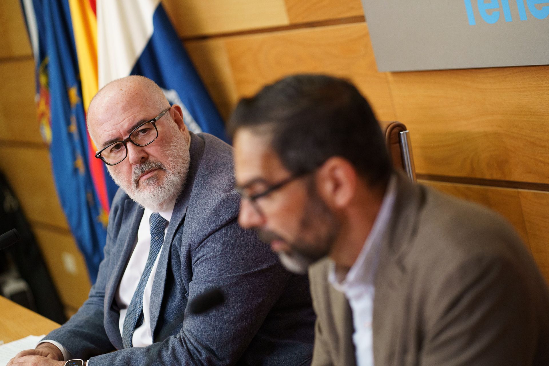 Pedro Alfonso (i), presidente de CEOE Tenerife.