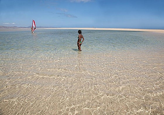 Marisma de Playa de la Barca, en Jandía, en el municipio de Pájara.