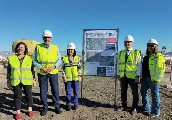 Visita a las obras iniciadas para crear un nuevo acceso de la GC-3 al Campus de Tafira.