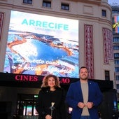 Arrecife luce en el centro de Madrid