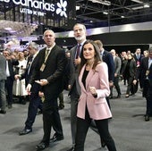 Los reyes de España inauguran la 45 edición de Fitur y visitan el estand de Canarias