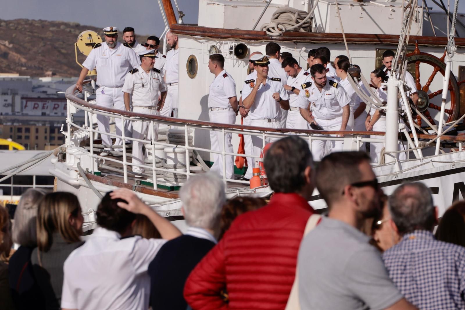 Salida de la princesa Leonor en el Buque escuela Juan Sebastián Elcano