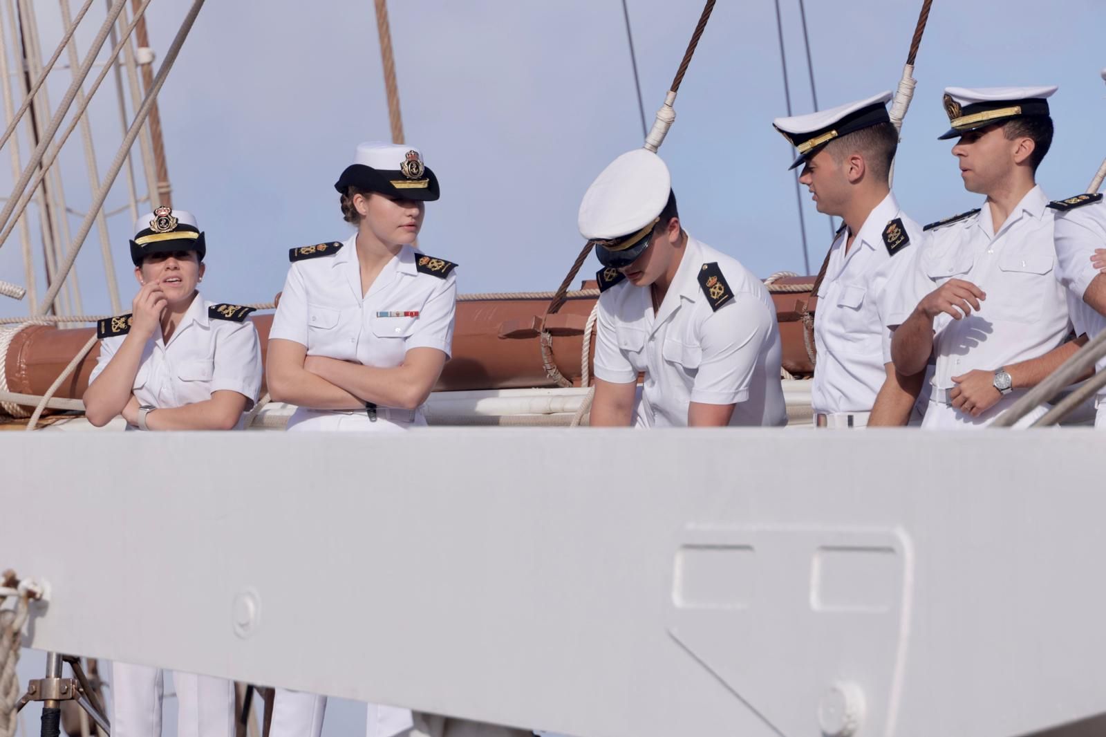 Salida de la princesa Leonor en el Buque escuela Juan Sebastián Elcano