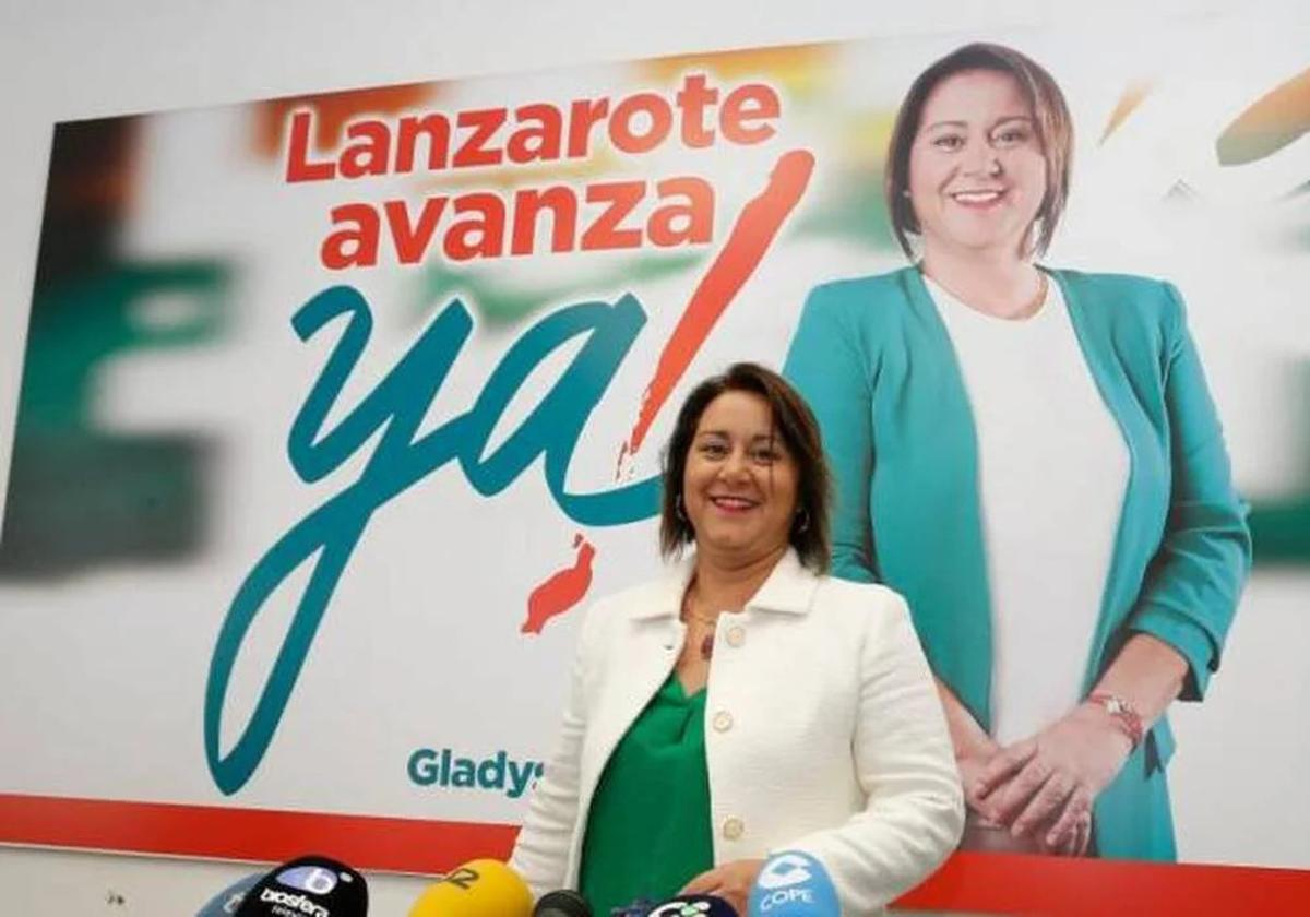 Gladys Acuña, en la campaña electoral de 2019, en la que quedó apartada.