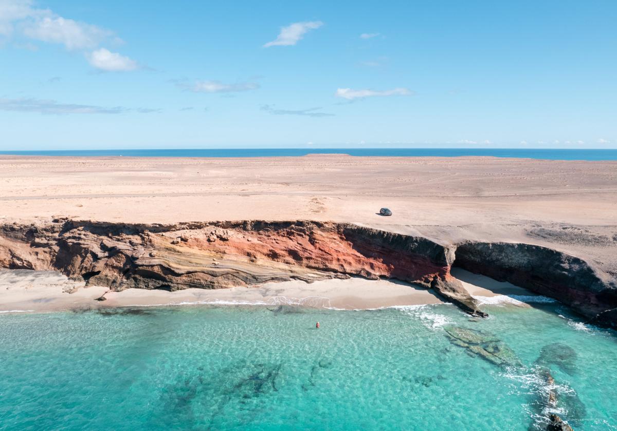 Playa de los Ojos, en la Punta de Jandía, una de las localizaciones previstas.