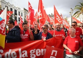Manifestación en Las Palmas de Gran Canaria.