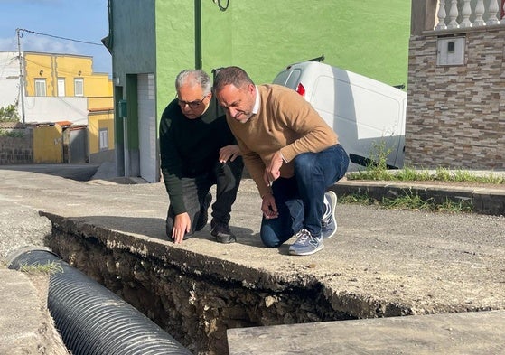 El alcalde Raúl Afonso supervisó el inicio de las obras.