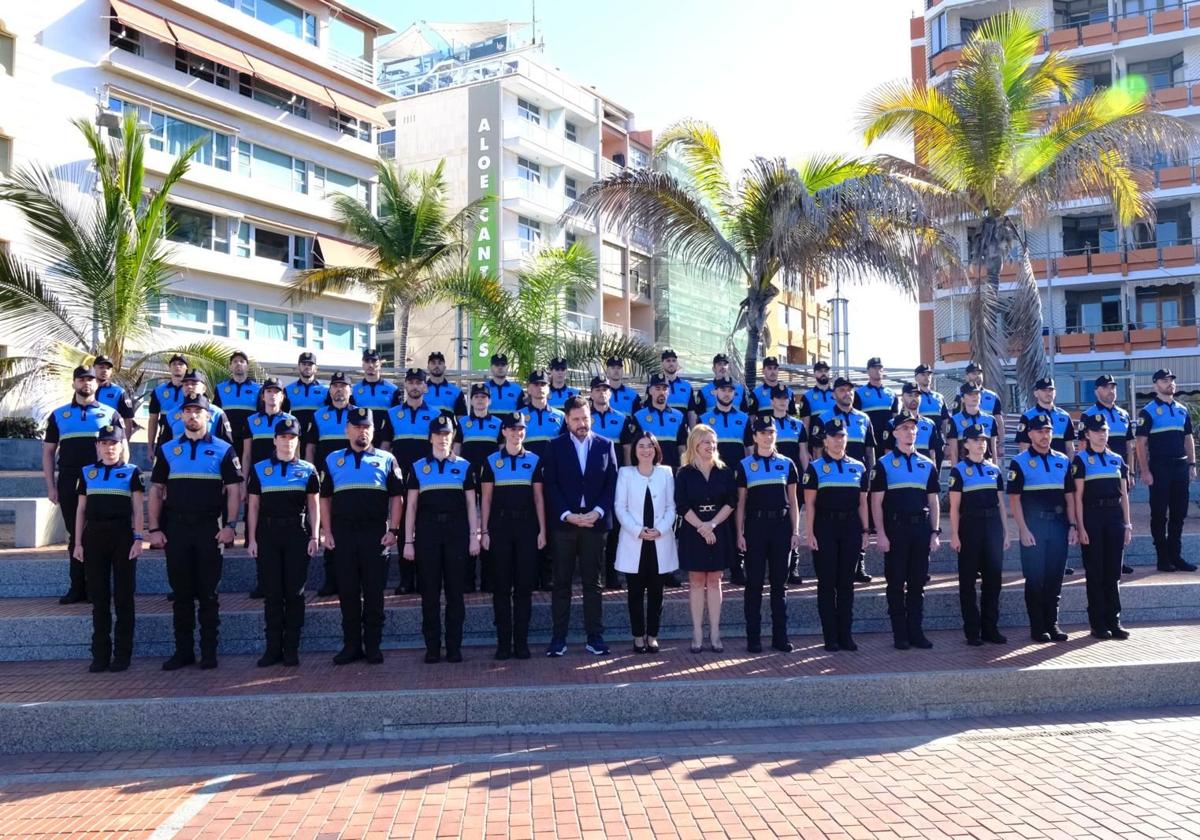 Las imágenes de los 45 nuevos agentes de la Policía Local de la capital grancanaria