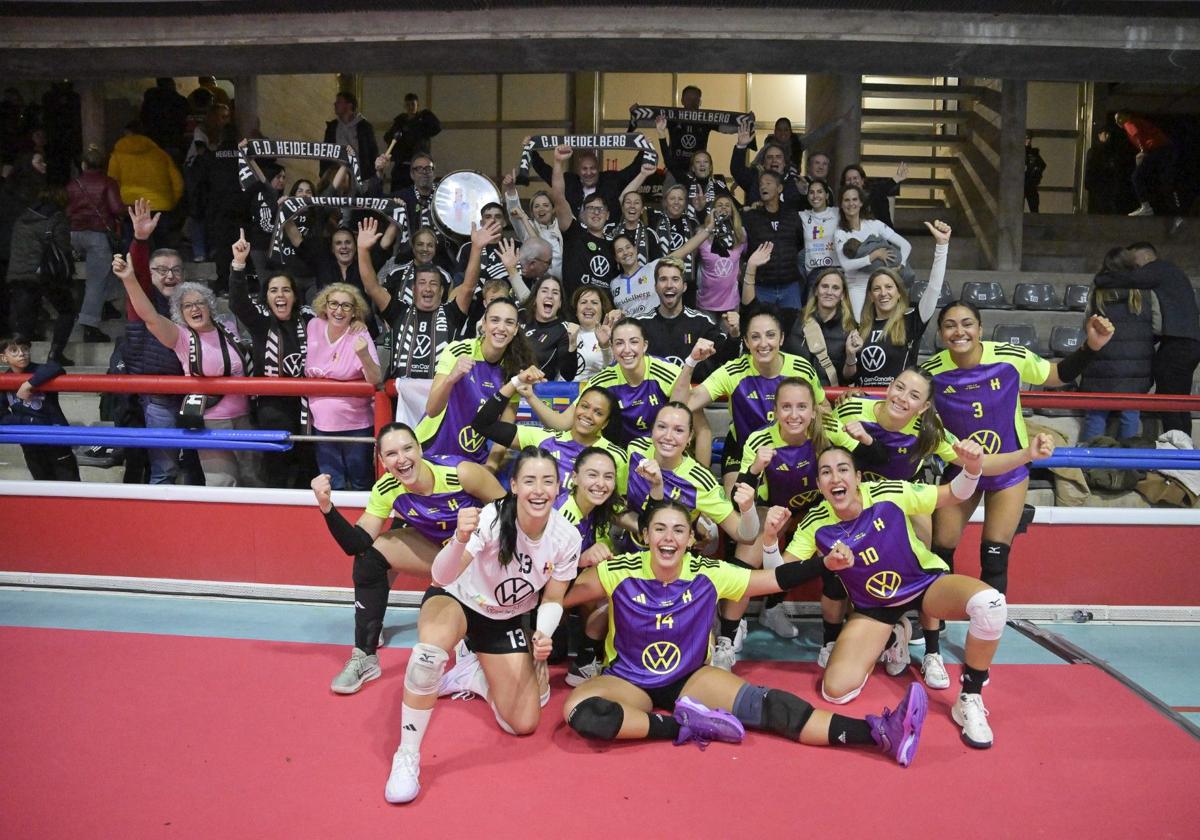 Las jugadoras del Heidelberg, celebrando su pase a la siguiente ronda.