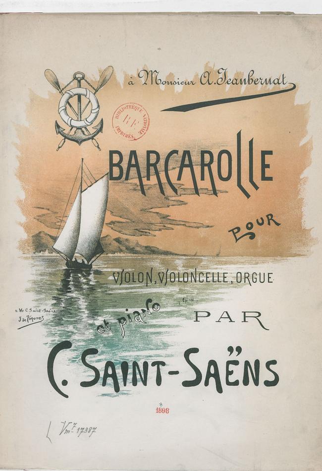 Carátula de la composición de Camille Saint-Säens.