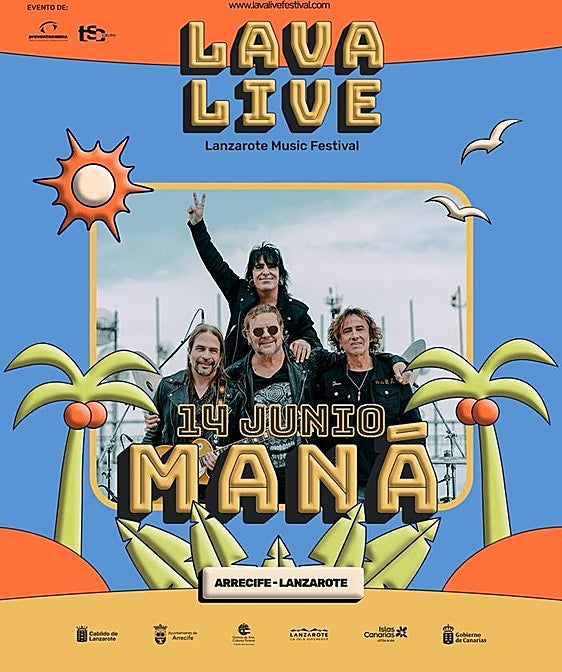 Cartel del concierto en Arrecife.