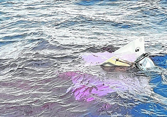 Boya de deriva en uso.