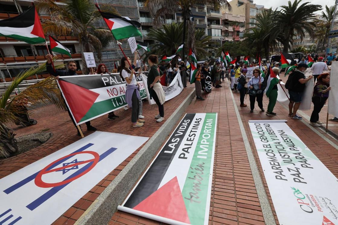 Manifestación contra la guerra, en defensa de la paz y del pueblo palestino