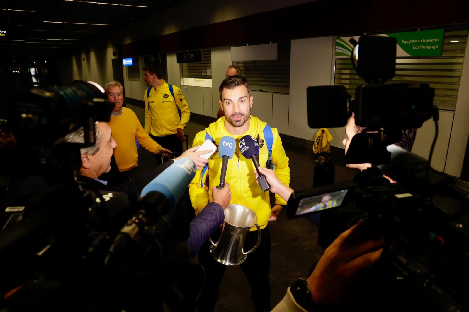 La llegada de los campeones de la Copa del Rey a Gran Canaria, en imágenes