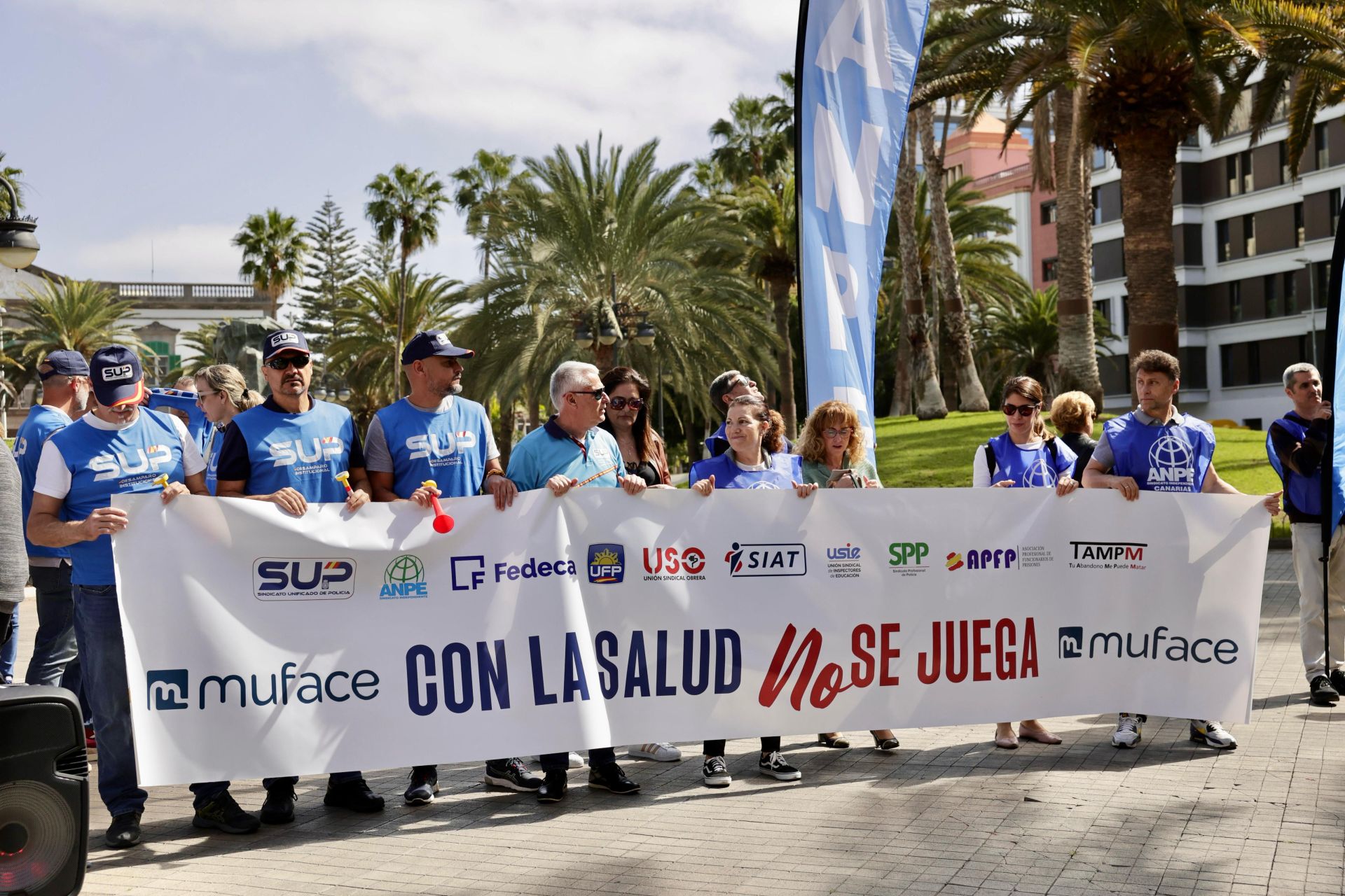 10 sindicatos salen a la calle en la capital grancanaria en defensa del sistema de Muface