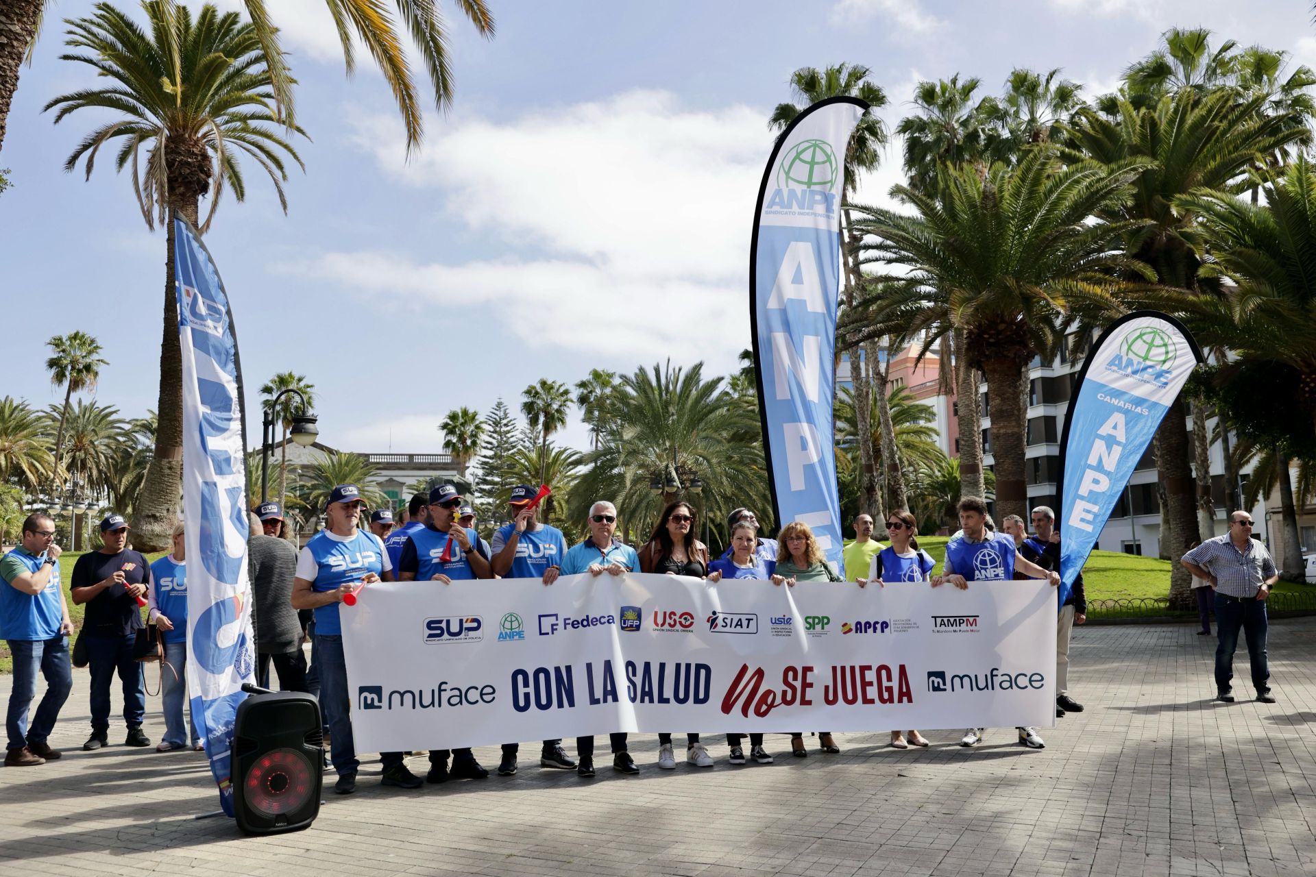 10 sindicatos salen a la calle en la capital grancanaria en defensa del sistema de Muface