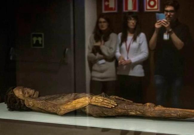 La momia expuesta en el Museo Arqueológico Nacional en una imagen de archivo.