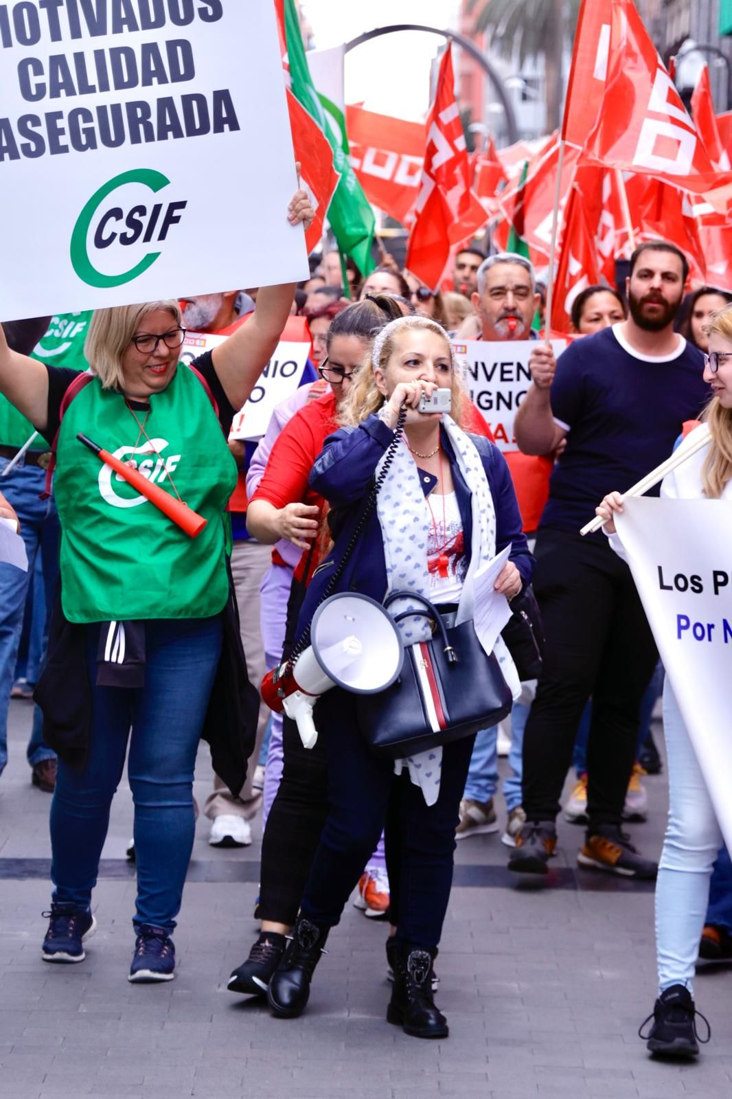 Manifestación por la mejora de sueldos en la sanidad privada