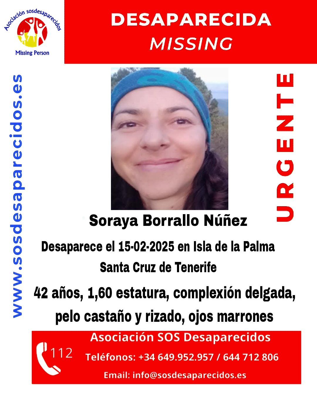 Buscan a Soraya Borrallo Núñez, desaparecida en La Palma