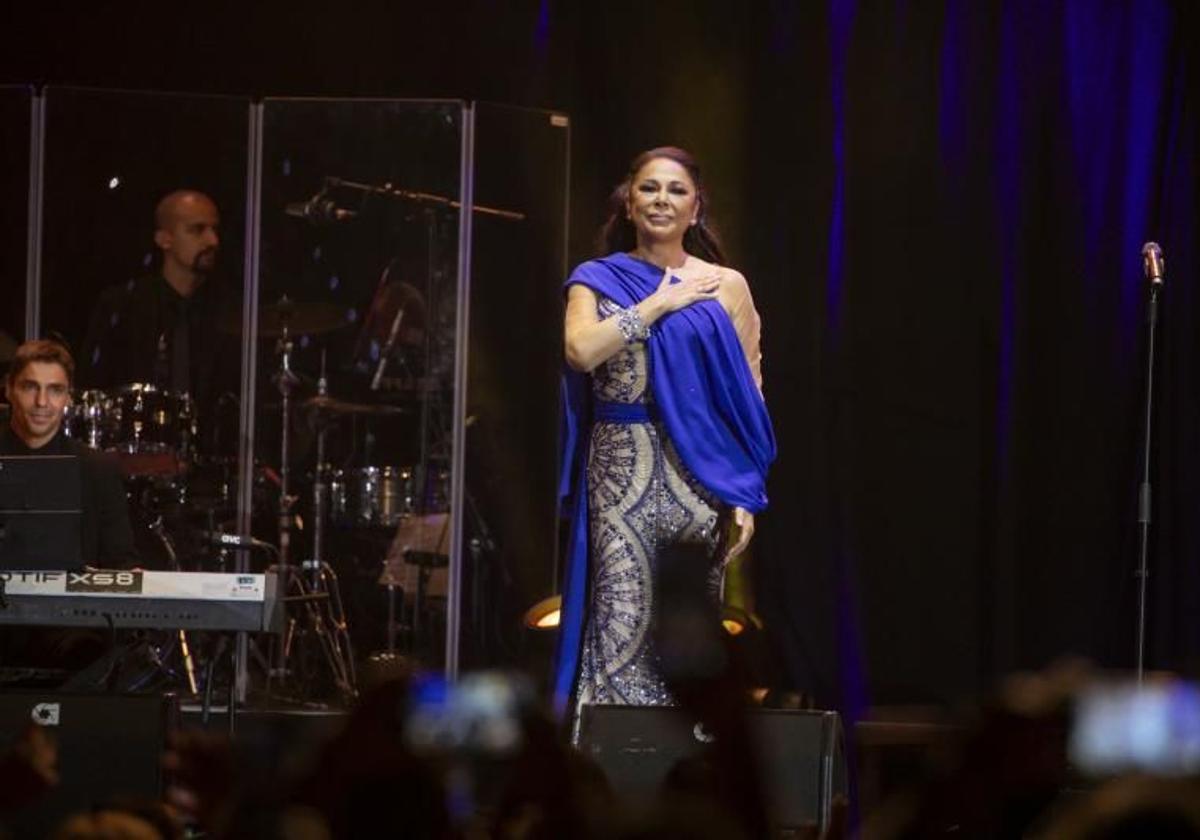 Isabel Pantoja durante el concierto que ofreció en el Gran Canaria en el verano de 2023.