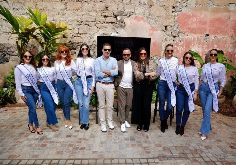 Algunas candidatas a reina del carnaval de Las Palmas de Gran Canaria 2025.